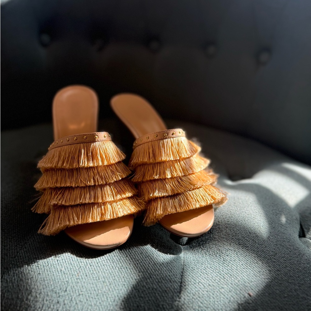 Michael Kors Gallagher Fringed Mules - Picture 3 of 6